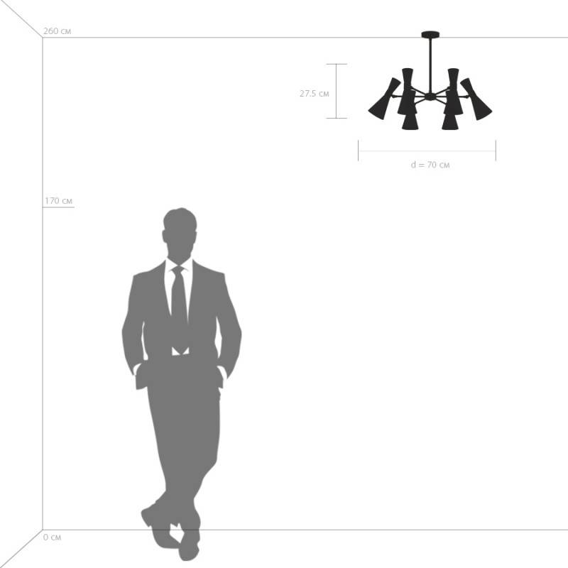 Люстра на штанге Lightstar 816066