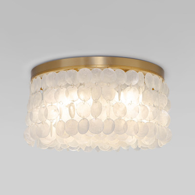 Накладная люстра Eurosvet 60084/5 латунь/перламутр Smart