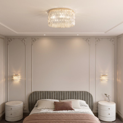 Накладная люстра Eurosvet 60084/5 латунь/перламутр Smart