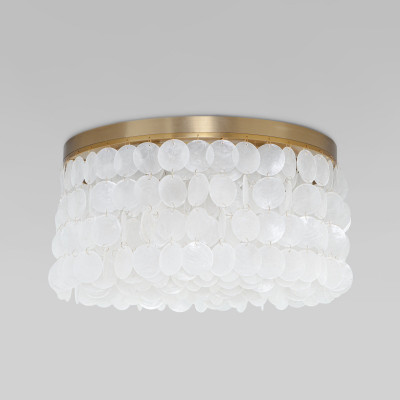 Накладная люстра Eurosvet 60084/5 латунь/перламутр Smart