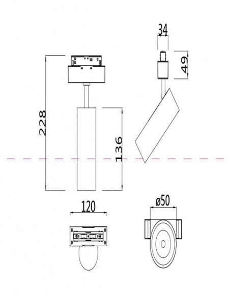 Светильник на штанге Maytoni Focus LED TR019-2-10W4K-B