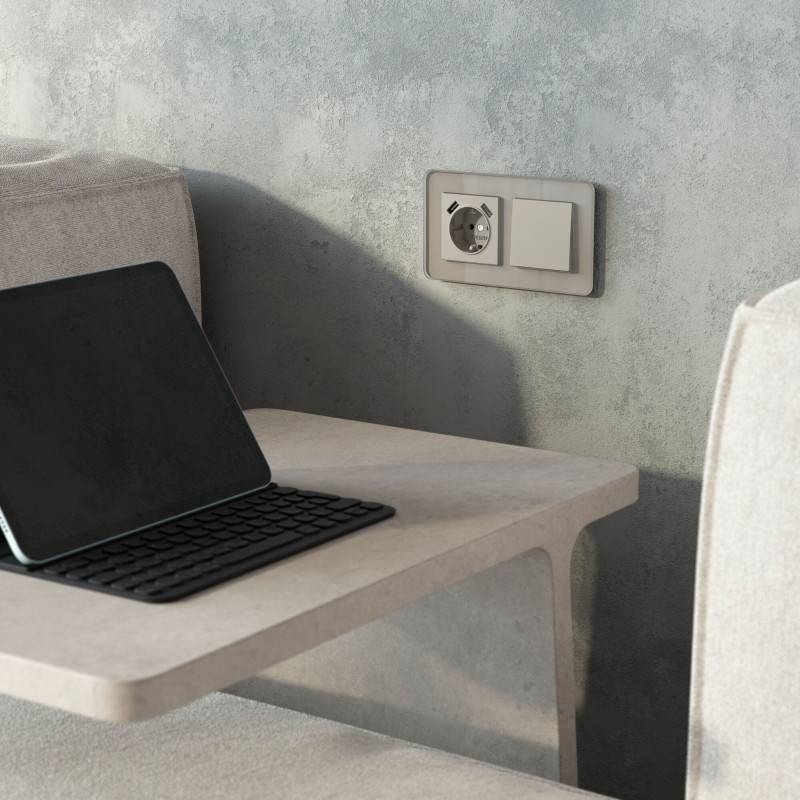 Выключатель Werkel W1210004 дымчатый