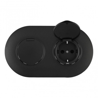 Розетка Arte Milano SET08-2-41-1x2 black