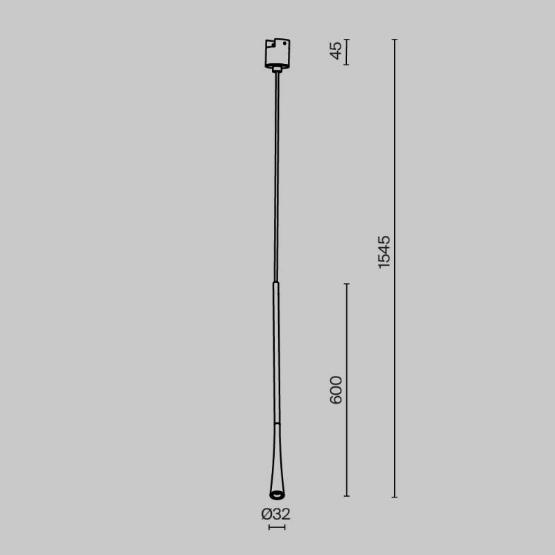 Светильник на шине Maytoni Technical TR168-1-7W3K-M-B