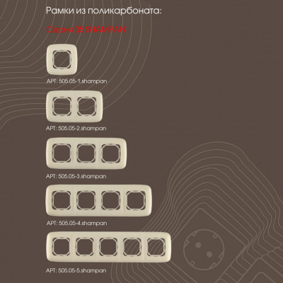 Выключатель Arte Milano 205.34-1.shampan