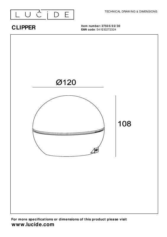 Настольная лампа LUCIDE 27505/02/30