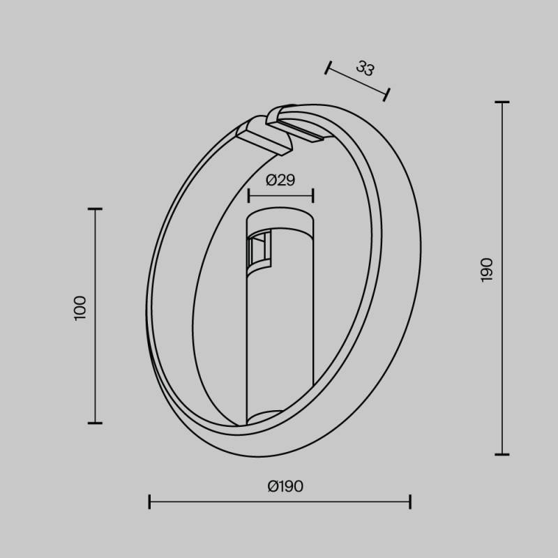 Светильник на шине Maytoni Technical TR230-1-10W3K-B