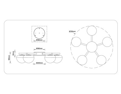 Накладная люстра Ambrella Light LH12009