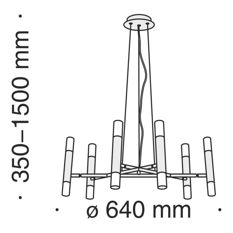 Подвесная люстра Maytoni MOD031PL-12B