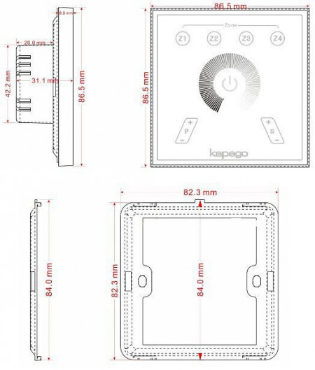 Контроллер-регулятор ЦТ и цвета RGB Deko-Light Rf 843018