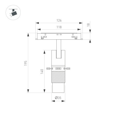 Светильник на шине Arlight 045066