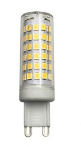 Лампа светодиодная SMD ECOLA Premium G9, 10W, 220V, Капсула, прозрачная пластиковая, 2800K