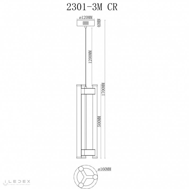 Подвесной светильник iLedex 2301-3M CR