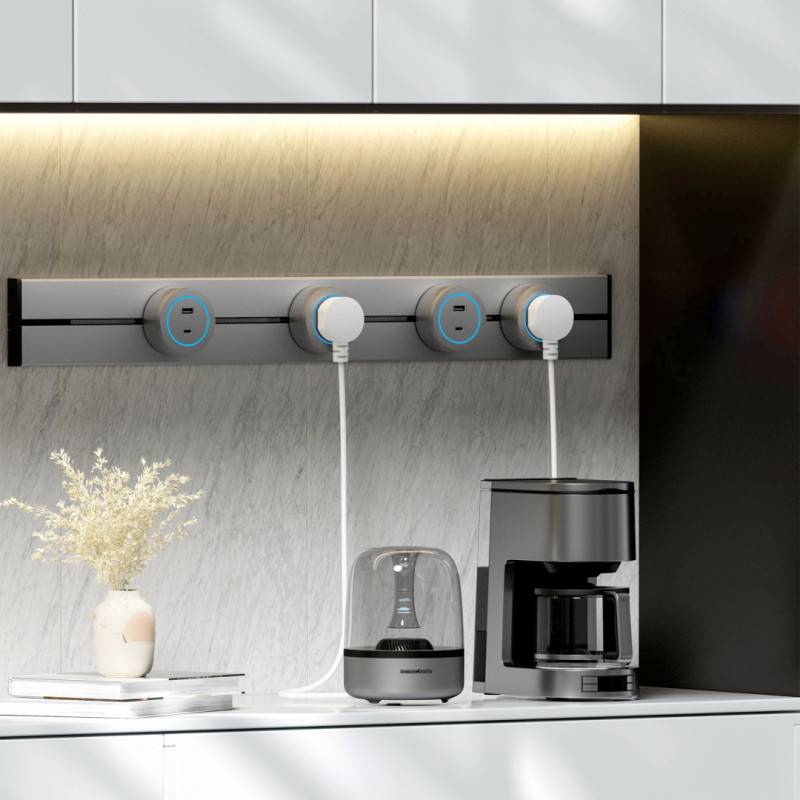 Трековая система розеток Arte Milano 399732TS/USB-Type-C Black