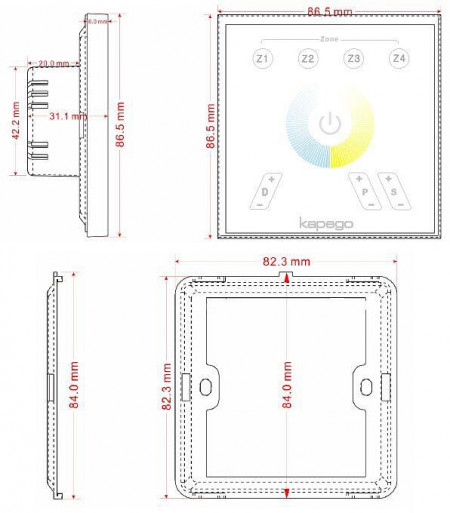 Контроллер-регулятор ЦТ и цвета RGB Deko-Light Rf 843019