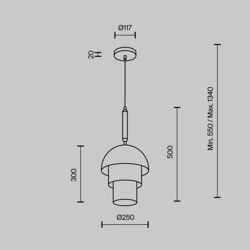 Подвесной светильник MODELUX MS.220.250 BS