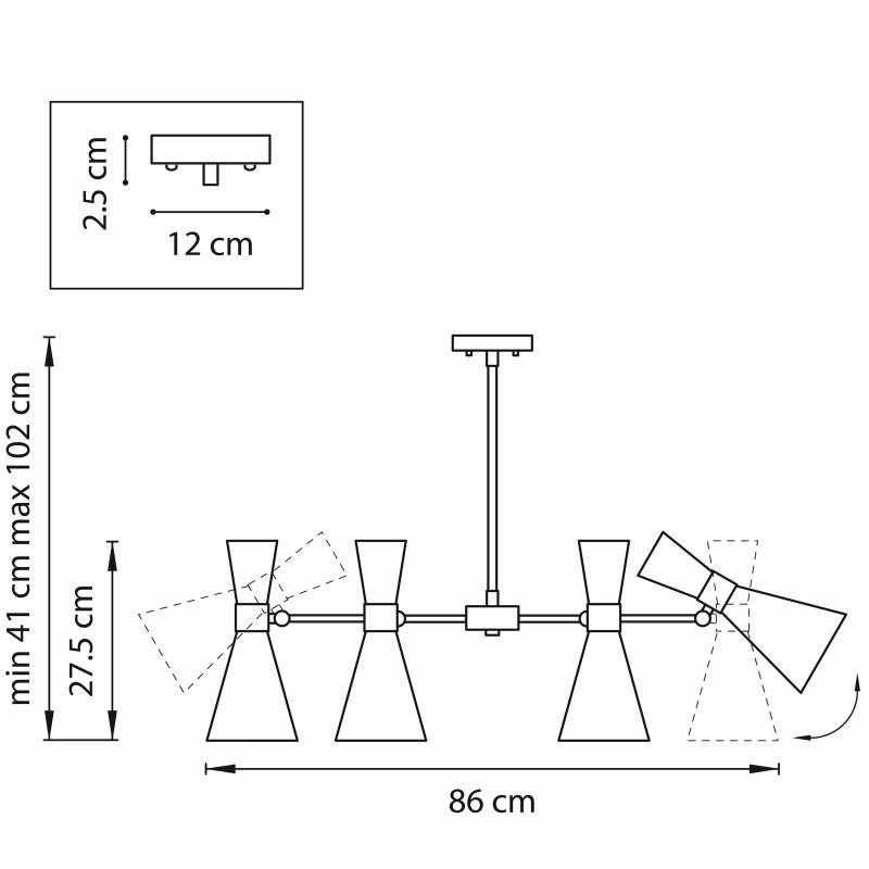 Люстра на штанге Lightstar 816081