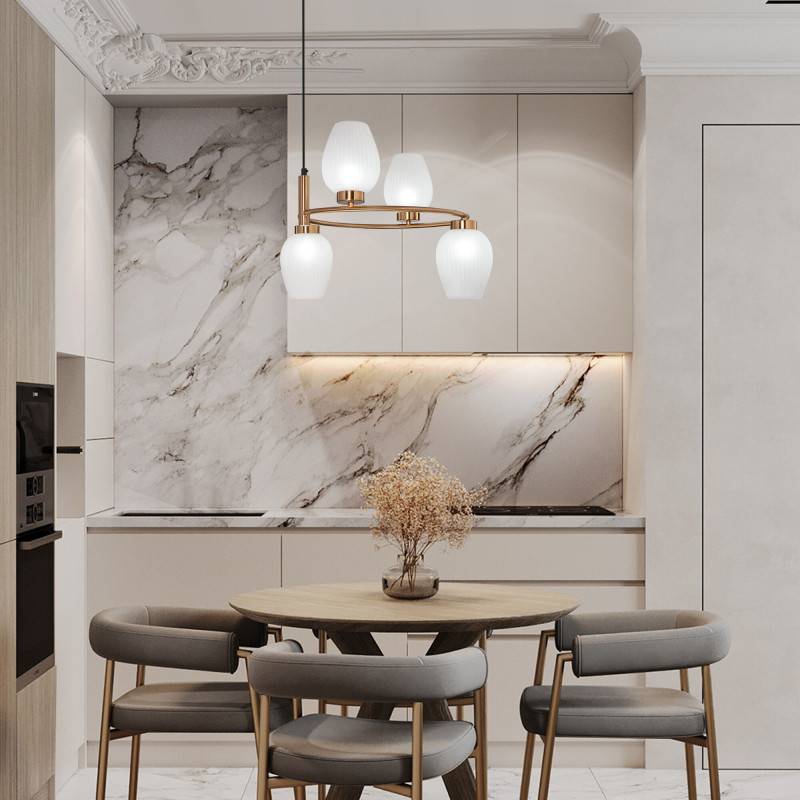 Подвесная люстра Eurosvet 30183/4 латунь