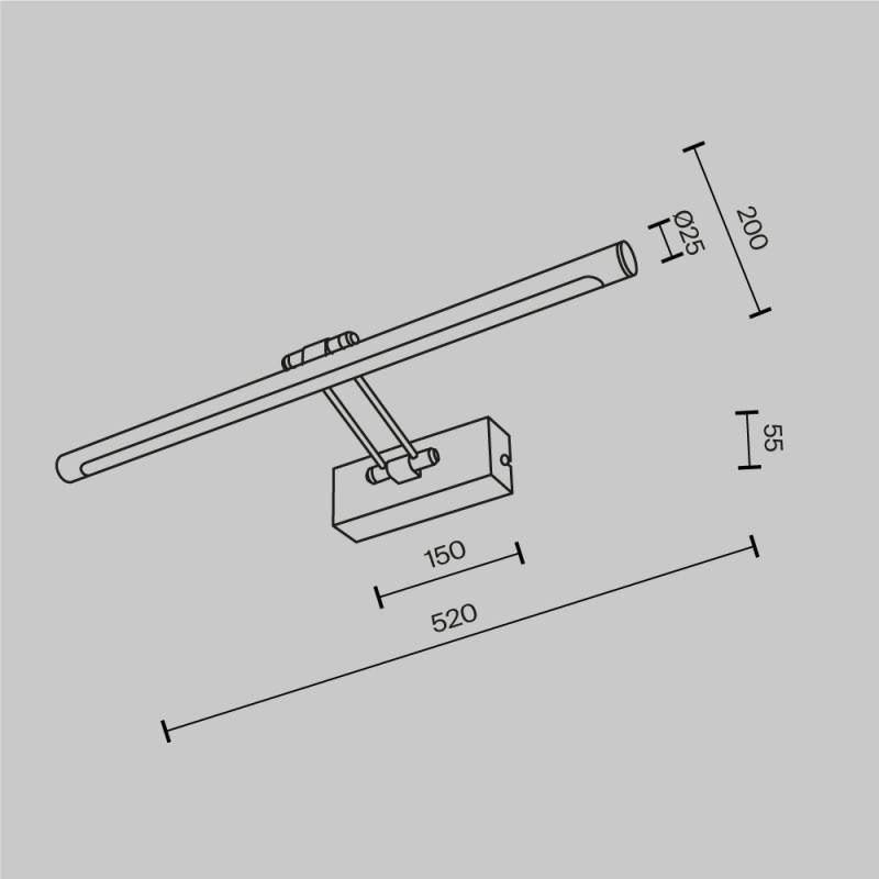 Светильник для картин Maytoni MIR267WL-L12CH3K