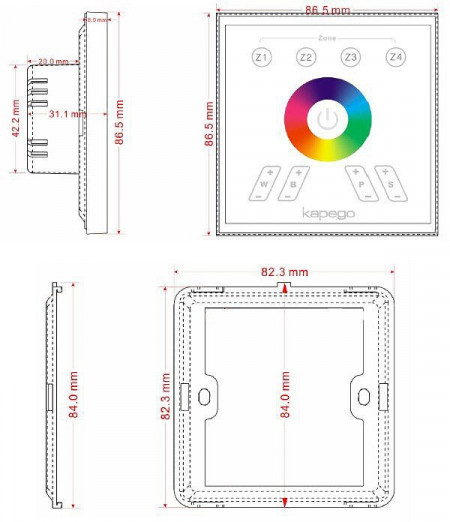 Контроллер-регулятор ЦТ и цвета RGB Deko-Light Rf 843021