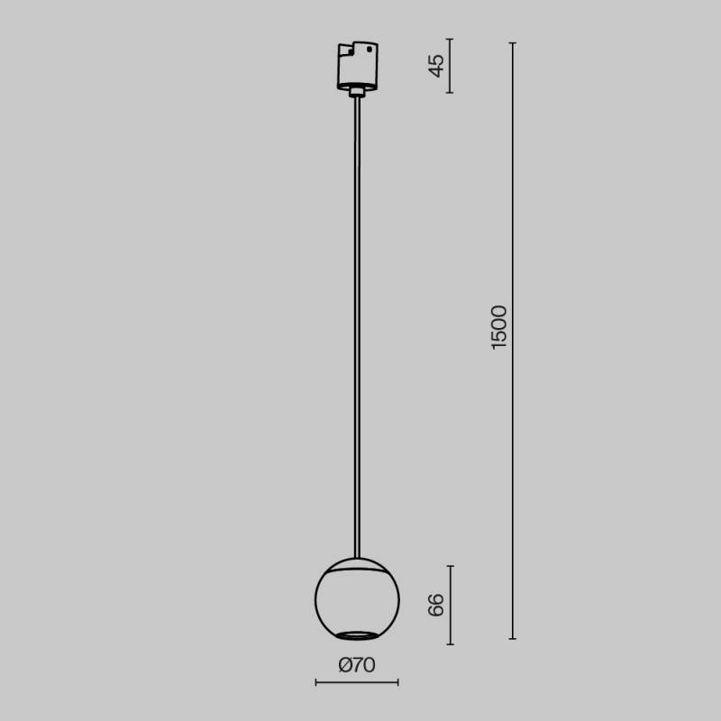 Светильник на шине Maytoni Technical TR165-1-8W3K-M-B