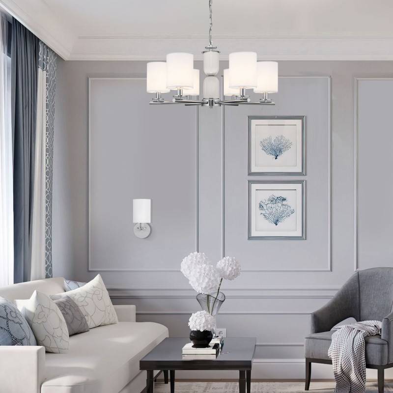 Подвесная люстра Eurosvet 60146/6 никель