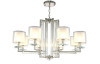 Подвесная люстра Crystal Lux NICOLAS SP-PL8 NICKEL/WHITE