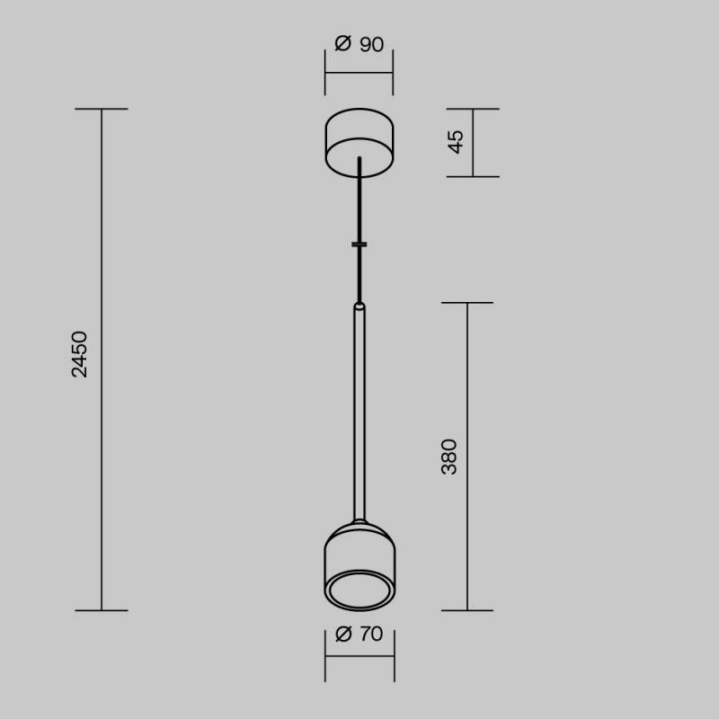 Подвесной уличный светильник Maytoni O491PL-L8B3K