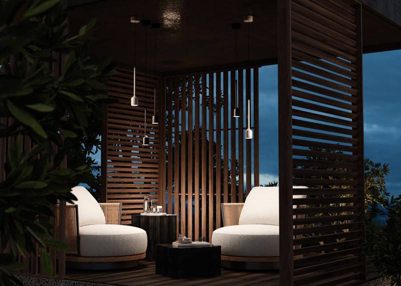 Подвесной уличный светильник Maytoni O491PL-L8B3K