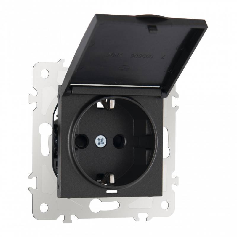 Розетка Arte Milano 203.41-1.black