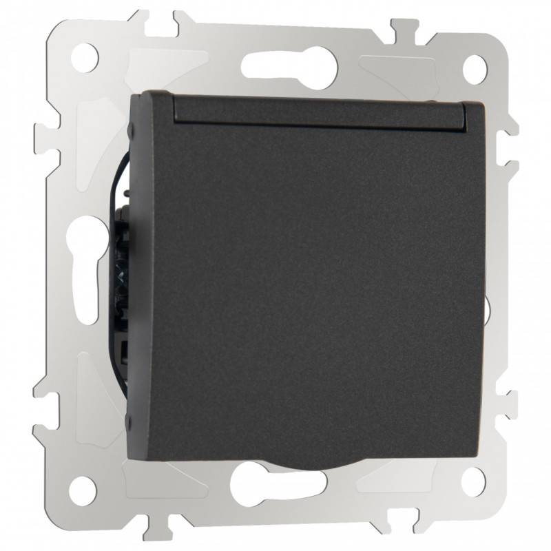 Розетка Arte Milano 203.41-1.black