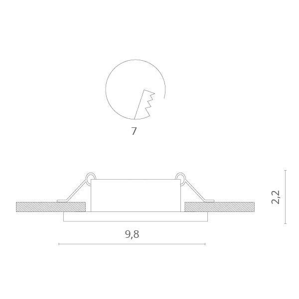 Встраиваемый светильник Divinare 1855/03 PL-1
