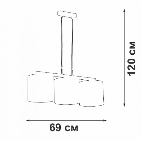Подвесной светильник Vitaluce V2881 V2881-1/3S