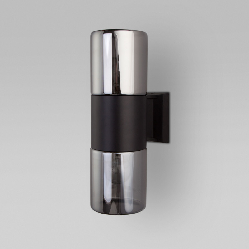 Светильник настенный Elektrostandard Roil (35125/D) чёрный/дымчатый плафон