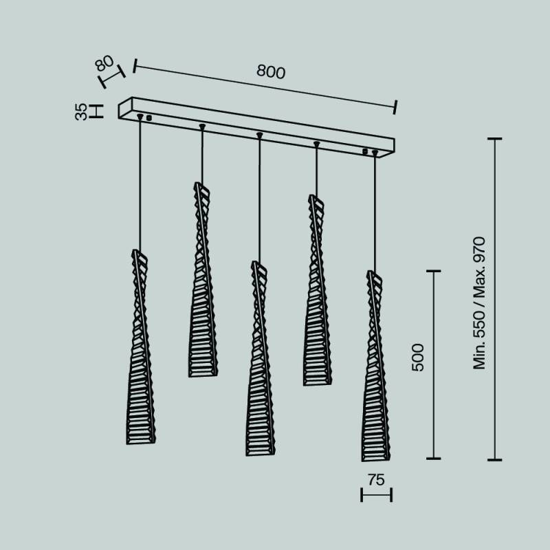 Подвесной светильник MODELUX MS.88910.5 CR