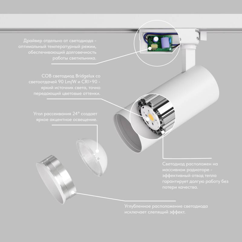 Светильник на шине Denkirs DK6451-WH