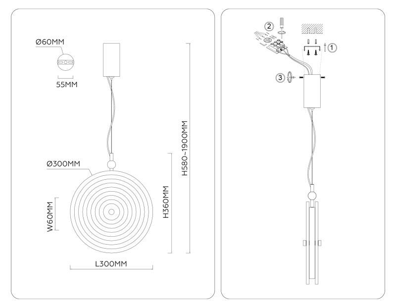 Подвесной светильник Ambrella Light LH31125