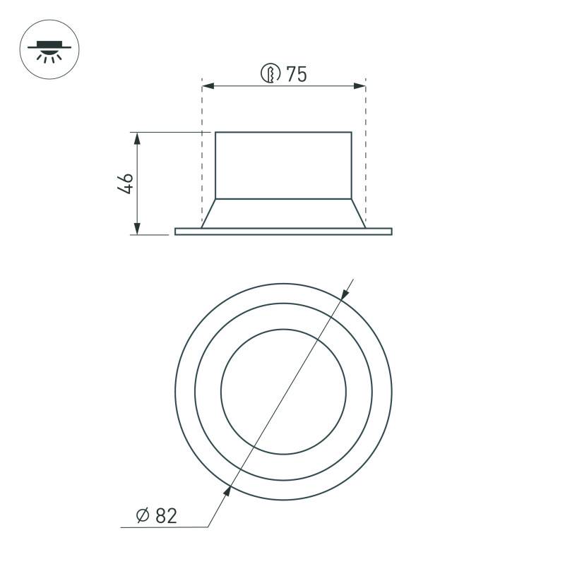 Встраиваемый светильник Arlight 035609