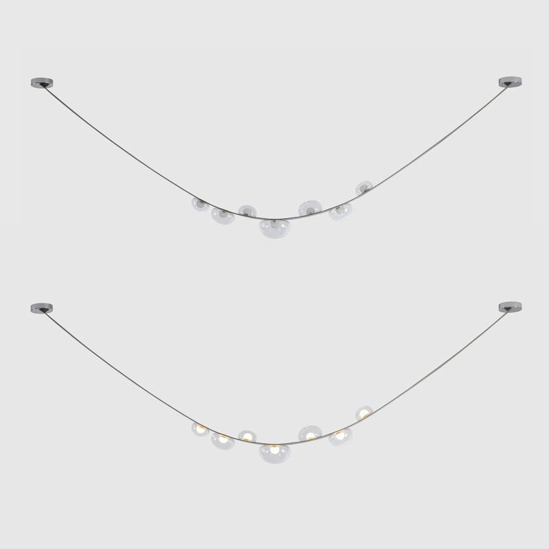 Подвесной светильник Crystal Lux BOSQUE SP7 L3000 GREY/TRANSPARENT