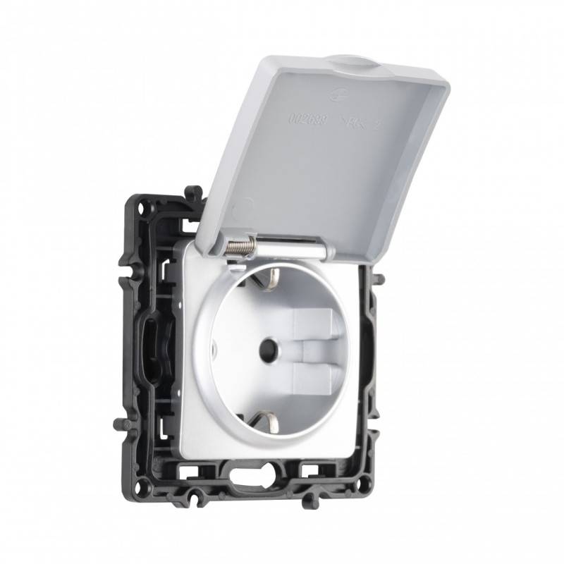 Розетка Arte Milano 217.41-1.silver