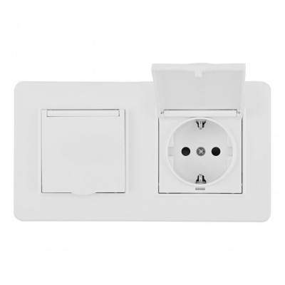 Розетка Arte Milano SET16-2-41-1x2 white