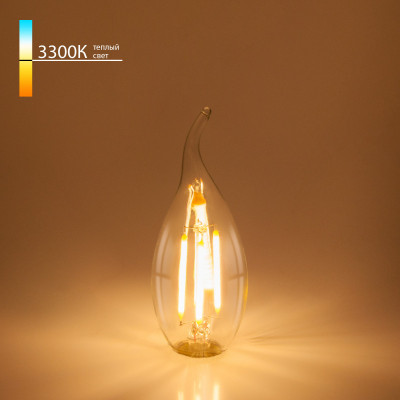 Светодиодная лампа Elektrostandard Свеча на ветру BLE1428 9W 3300K E14 (CW35 прозрачн