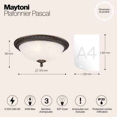 Накладной светильник Maytoni C908-CL-03-R