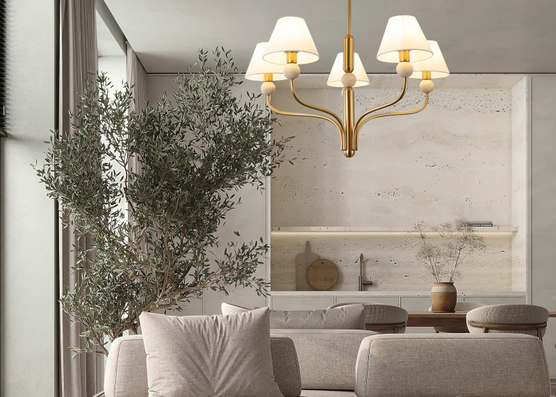 Люстра на штанге Freya FR2058PL-05BS