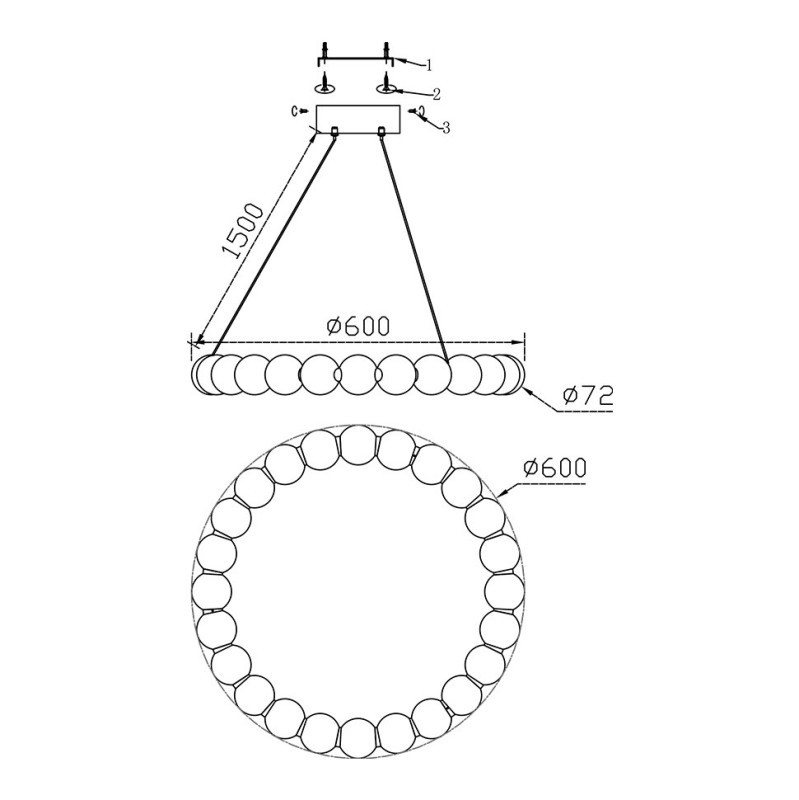 Подвесной светильник Fluorite FL1200-6P