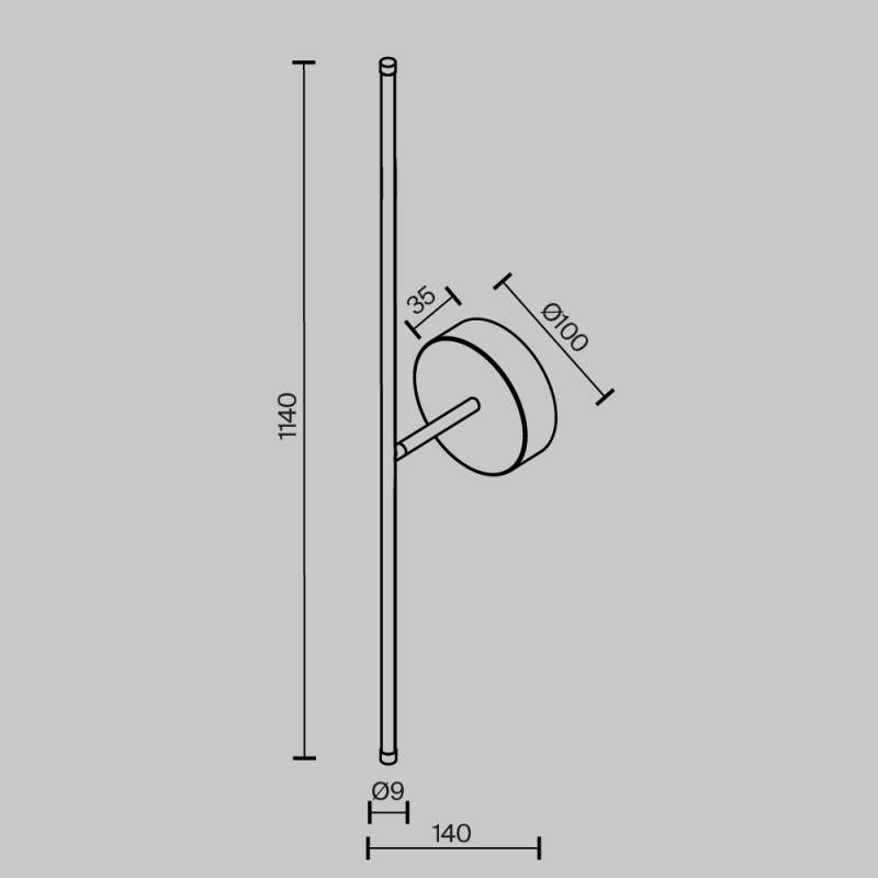 Бра Maytoni Technical C084WL-L18BS2.7K