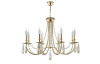 Подвесная люстра Crystal Lux VICTORIA SP8 GOLD/AMBER
