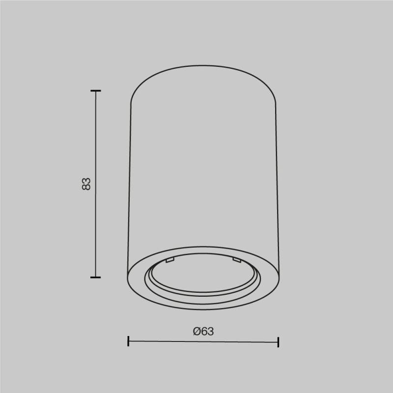 Накладной светильник Maytoni Technical C001CL-GU10-W