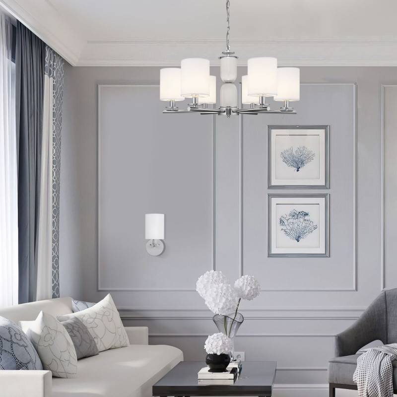 Подвесная люстра Eurosvet 60146/8 никель