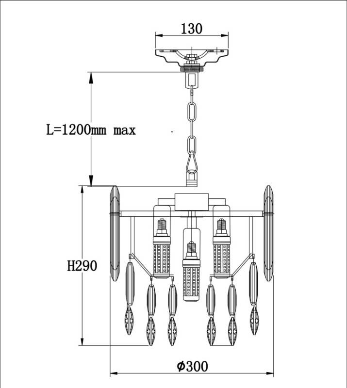 Подвесная люстра Fluorite FL1063-5P